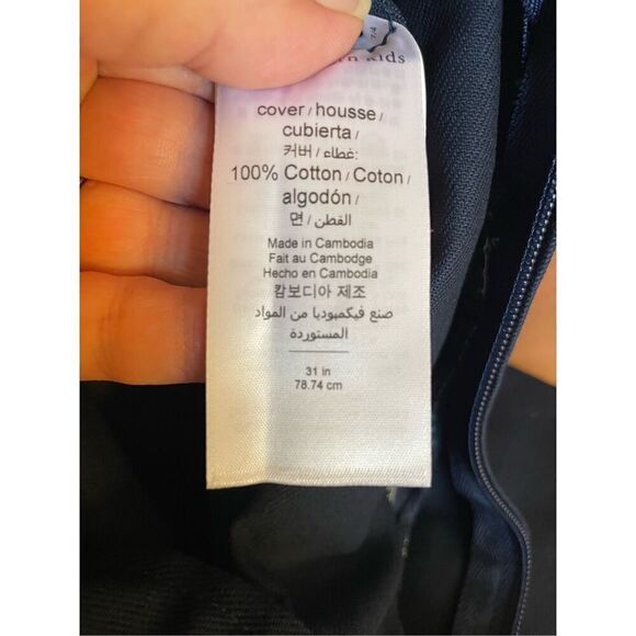 Pottery Barn Kids Anywhere Beanbag™ Navy Twill Slipcover - Picture 3 of 7